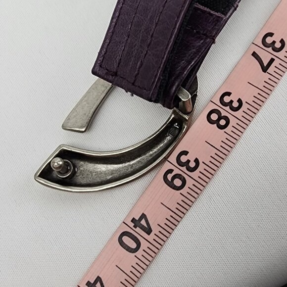 Psylo Purple Leather Multi Wrap Belt Size L - Picture 7 of 7